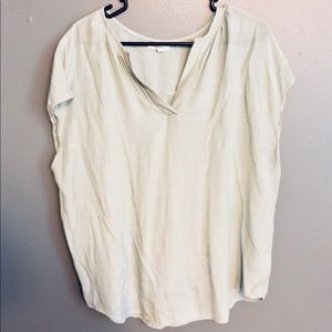 V-neck sheer shirt
